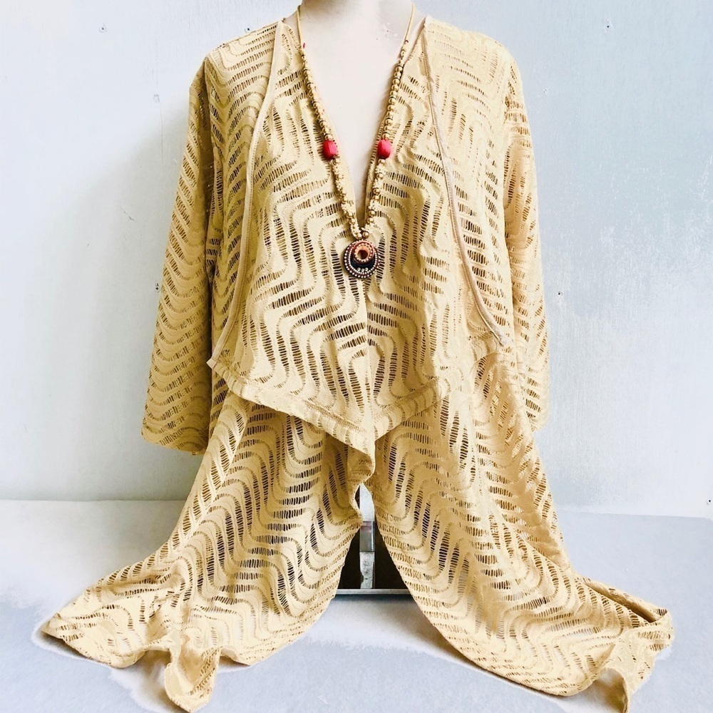 NWT Textured Waterfall Front Cardigan Jacket
